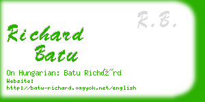 richard batu business card